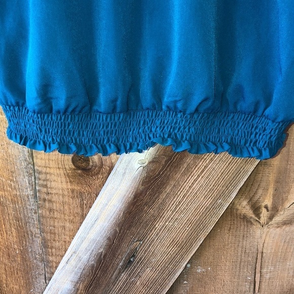 NEW York & Company Teal Blouse XS - Picture 4 of 6